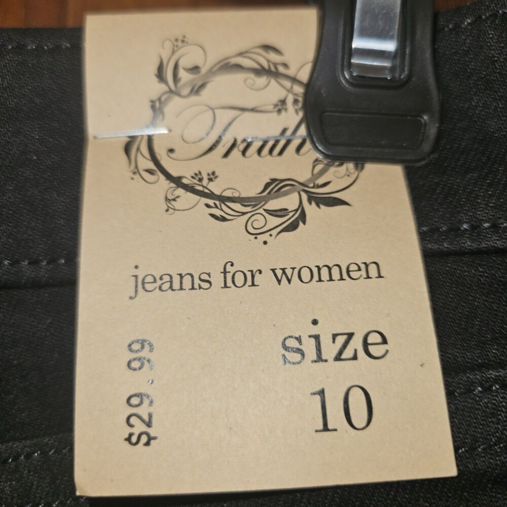 NEW Kirkland Signature Jeans High Rise Skinny, Black Denim, Size 10 - Picture 3 of 9